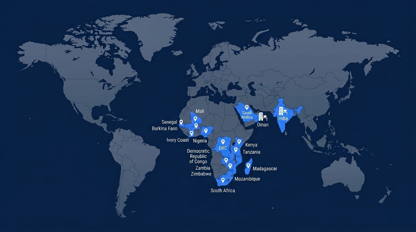 Teknospire global presence map